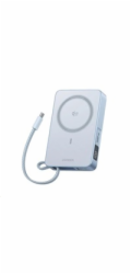 UGREEN magnetická powerbanka MagFlow 10000mAh s diplejem, Li-ion, 30W, MagSafe, 2x USB-C, stříbrná