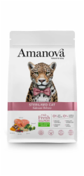AMANOVA Adult Cat Sterilised Salmon Deluxe - suché krmivo pro kočky - 1,5kg