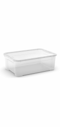 Úložný kufr KIS, 31,5 l, průhledný, 55,5×39×19 cm