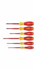 Wiha Sada šroubováků SoftFinish electric slimFix, 6dílná (červená/žlutá)