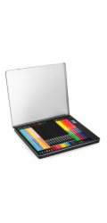 Pastelky trojhranné EASY Creative klasické a oboustranné 24ks / 36 barev v kovové krabičce