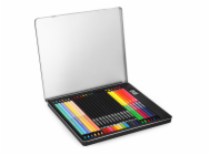 Pastelky trojhranné EASY Creative klasické a oboustranné 24ks / 36 barev v kovové krabičce