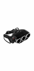 LTC LTC Adaptér CAR FIRE 3 zásuvky + 1 zásuvka USB 3.1A, měřič napětí. baterie.