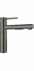 Blanco ALTA II-S satin dark steel, výsuvná sprcha s přepínáním