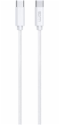 WG - Datový kabel Type-C na Type-C, 2 metry, 3A, 60W, bílá