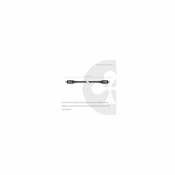 Club3D Kabel USB-C, 60W, 9m, 8k60Hz, 20Gbps, černá