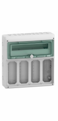 Schneider Rozvaděč 1x18 pro povrchovou montáž IP65 pro zásuvky gMRV-1-18+1-NT-T/12 4 otvory 103x225mm 13188