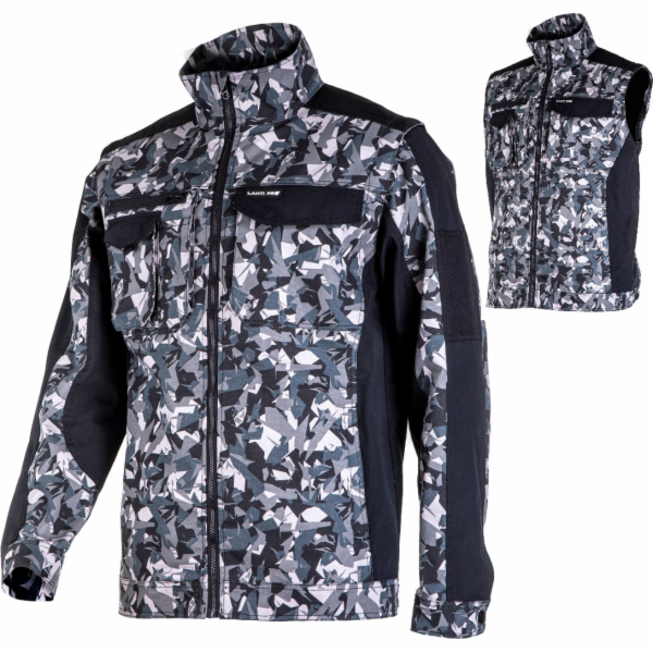Lahti Pro MIKINA S ODNÍMATELNÝMI RUKÁVY, ŠEDO-ČERNÁ, 2XL,...