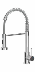 Steiner Kuchyňská baterie SALMA NEW SteelQ, ocelová kuchyňská baterie, pružinová, chrom, se sprchovou funkcí + škrabka Fiskars