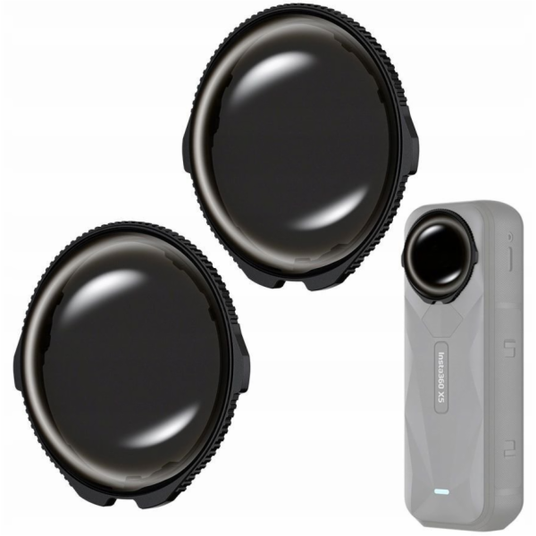 JJC 2x plně šedý Nd16 filtr pro Insta360 X5 s tvrzeným sk...