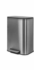 Donau Home Odpadkový koš s nohou, tlumené zavírání, obdélníkový, 20 l, matně stříbrný (45912021-19)