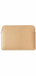 Baltan Kožené pouzdro na zip pro MacBook Air 15 M4 béžové