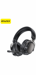 AWEI Sluchátka přes uši AT36 s Bluetooth 5.4 a mikrofonem, černá