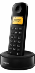 Vega Pevná linka PHILIPS BEZDRÁTOVÝ TELEFON S NABÍJECÍ STANICÍ ČERNÝ D1601B/53>
