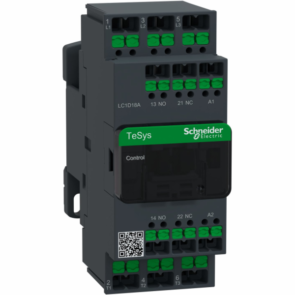 Schneider TeSys Deca 3P (3NO) stykač AC-3/3e 440V 18A 230...