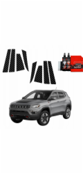 GrizzGlass Karbonová fólie BodyShield na sloupky karoserie pro Jeep Compass (2020-2024) [8v1]