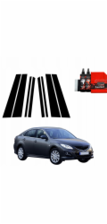 GrizzGlass Polepy na sloupky karoserie Black pro Mazda 6 2 Sedan 4D (2010-2013) [8v1]
