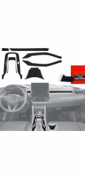 GrizzGlass Matná interiérová fólie PianoSkin pro Toyota Corolla Cross (2019-2025) [7v1]