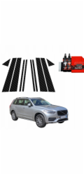GrizzGlass Karbonová fólie pro sloupky vozu Volvo XC90 (2014-2024) [10 v 1]