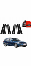GrizzGlass Karbonová fólie pro sloupky BMW 5 E61 kombi LCI (2007-2010) [10 v 1]