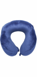 Qnap Polštář z paměťové pěny s kapucí Travel Blue Tranquility Hoddie