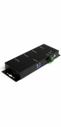 Startech 4-Port USB 3.0 Hub - Metal Industrial USB-A Hub - Wall or Desk Mountable USB Data Hub - TAA Compliant USB Expander Hub (ST4300USBM) - Rozbočovač - 4 x SuperSpeed USB 3.0 - desktop - DC power 