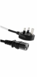 PREMIUMCORD Kabel napájecí 230V, zahnutá zástrčka pro Velkou Británii, 2m