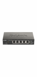 D-Link DGS-1100-05PDV2 5-Port Gigabit PoE Smart Switch, bez zdroje - napájen přes PoE, 2 PoE porty