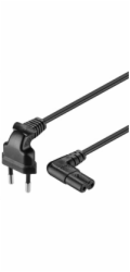 Goobay napájecí kabel Rohový EURO rádiový napájecí kabel CEE 7/16 - IEC 320 C7 1m (97346)