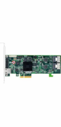 ARECA 8-port 6Gb/s SATA PCIe 2.0 x4, RAID 0/1/1E/3/5/6/10/30/50/60/Single Disk/JBOD, 512MB Cache, 2x SFF-8087,LP