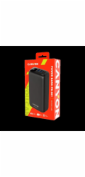 Canyon CNE-CPB301B CANYON powerbanka PB-301, 30000mAh Li-poly QC 3.0&PD 20W, display, In USB-C + micro USB, Out 1x USB-C + 2x USB-A, černá