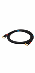 SSQ RCARCA3 - kabel 2x RCA - 2x RCA - 3 m, Černá