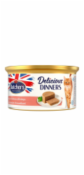 BUTCHER S Delicious Dinners Losos a krevety - mokré krmivo pro kočky - 85 g