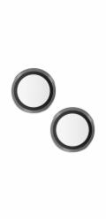 PanzerGlass Hoops - Chránic na objektiv pro mobilní telefon - sklo - cerná - pro Apple iPhone 15, 15 Plus
