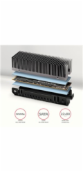 AXAGON CLR-M2XT, hliníkový pasivní chladič pro jedno i oboustranný M.2 SSD disk, výška 20 mm