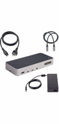 Startech USB-C Triple Monitor Docking Station - HDMI/DP Triple 4k USB-C Dock - 5x USB Hub - GbE - 100W PD - Universal Multi Monitor Docking Station - Thunderbolt 3/4 Compatible (116E-USBC-DOCK) - Doko