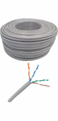 NetRack Síťový kabel LAN Cat. 5e UTP, 305 m, CCA, Netrack, šedý