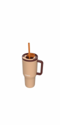 Termohrnek Kambukka Rio Tumbler 950ml Almond Dream s teleskopickým brčkem