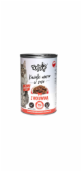 TufTuf Tuf Tuf masové kousky s hovězím masem pro kočky konzerva 415g