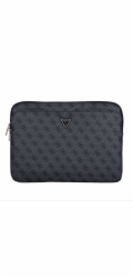 Guess Kabelka Sleeve 14 4G s trojúhelníkovým logem a zipem, černá
