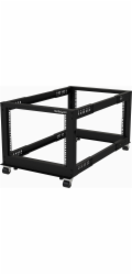 Startech 8U 19" Open Frame Server Rack, 4 Post Adjustable Depth 23-41" Mobile, Free Standing Rolling Network/Computer Equipment Data Rack, Dell PowerEdge, HP ProLiant ThinkServer - Adjustable Server R