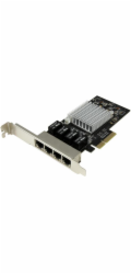 Startech 4 Port PCIe Network Card - RJ45 Port - Intel i350 Chipset - Ethernet Server / Desktop Network Card - Dual Gigabit NIC Card (ST4000SPEXI) - Síťový adaptér - PCIe x4 nízký profil - 1GbE - 1000B