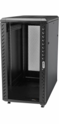 Startech 18U 19" Server Rack Cabinet, 4 Post Adjustable Depth (6-32")Locking Knock Down Network/Computer Equipment Enclosure, Mobile with Glass Door & Casters, HP ProLiant ThinkServer - Data Rack Encl