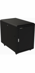 Startech 15U 19" Server Rack Cabinet, 4 Post Adjustable Depth (6-32") Locking Knock Down Network/Computer Equipment Enclosure, Mobile with Glass Door & Casters, HP ProLiant ThinkServer - 15U Knock Dow