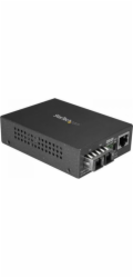 Startech Multimode SC Fiber Media Converter for 10/100/1000 Network, 550m Range, Gigabit Ethernet, 850nm, Full Duplex Gigabit Ethernet Media Converter, Fiber Optic Media Converter - Ethernet Over Fibe