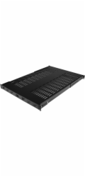 Startech Server Rack Shelf - 1U - Adjustable Mount Depth - Heavy Duty - Police skříně - černá - 1U - 19" - pro P/N: RK1233BKM, RK2433BKM, RK2537BKM, RK3236BKF, RK4236BKB, RK4242BK24, RK4242BK30