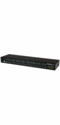 Startech USB to Serial Hub - 16 Port - COM Port Retention - Rack Mount and Daisy Chainable - FTDI USB to RS232 Hub (ICUSB23216FD) - Sériový adaptér - USB 2.0 - RS-232 x 16 - černá