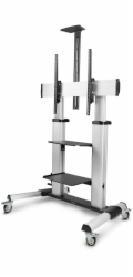 Startech Rolling TV Cart/Stand On Wheels, Up to 100inch/220lb Screens - Vozík - pro plochý panel - plast, hliník, ocel - černá, stříbrná - velikost obrazovky: 60"-100"