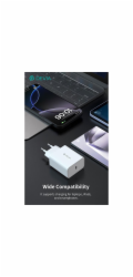 Deví síťová nabíječka Rocket Series PD Quick Charger 45W + Cable - White