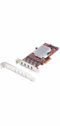 Startech 4-Port USB Type-C PCIe Card, USB-C 10Gb, 4x Controllers, TAA - USB adaptér - PCIe 3.0 x4 nízký profil - USB-C 3.2 Gen 2 x 4 - kompatibilní s TAA